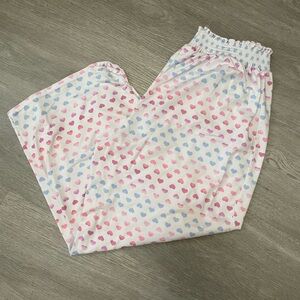 Kensie heart print capri pajama pants